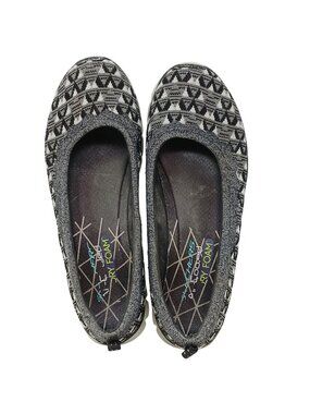 Skechers Air Cooled Memory Foam Size 8.5 SlipOn Comfort Shoes Gray Tribal #4-1
